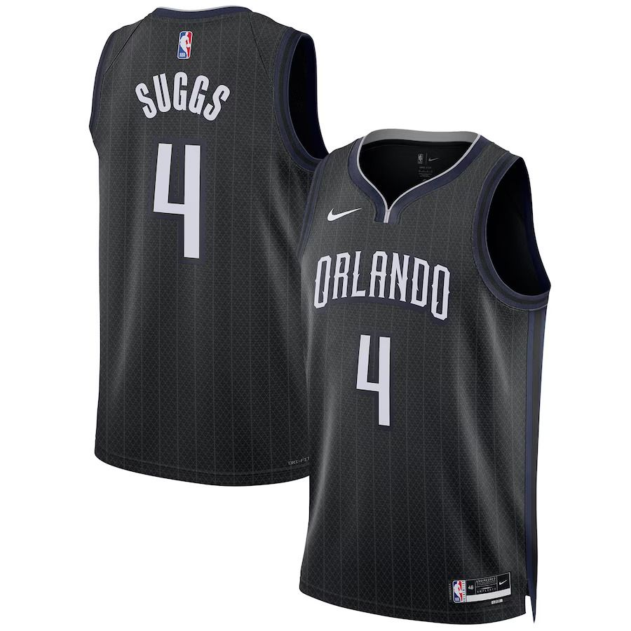 Men Orlando Magic #4 Jalen Suggs Nike Black City Edition 2022-23 Swingman NBA Jersey->orlando magic->NBA Jersey